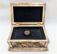 Nice Floral Decorated Wooden Box
