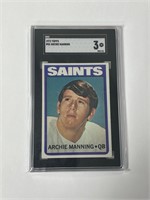 1972 Topps Archie Manning Rookie SGC 3