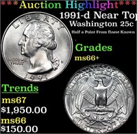 ***Auction Highlight*** 1991-d Washington Quarter