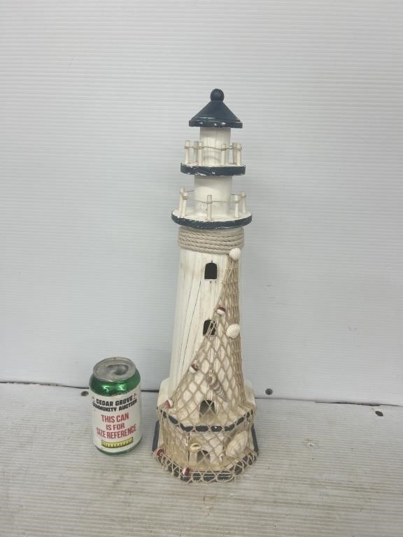 Decorative wooden lighthouse