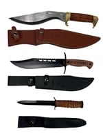 USMC Knives- United Cutlery Kukri, Bowie & Kabar