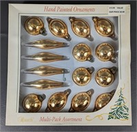 Vintage Handpainted Glass Christmas Ornaments