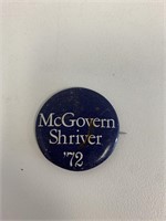 McGovern Shriver 1972 pin