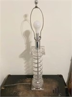 Twisted Glass Table Lamp