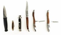 Lot Of 6 Folding / Fixed Blade Knives