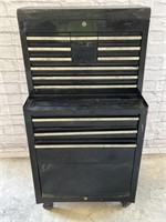Metal Rolling Stacked Tool Cabinet. 51 tall x 27
