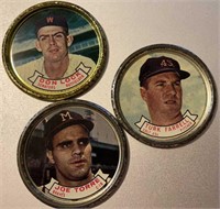 3 1964 Topps Coins - Torre, Lock Farrell