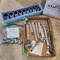 3/8" & 1/2" dr SAE Sockets, various wrenches