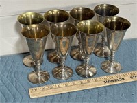 Valero, silver plated goblets