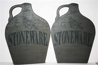 (3) Wooden Stoneware Jug Cut-Out