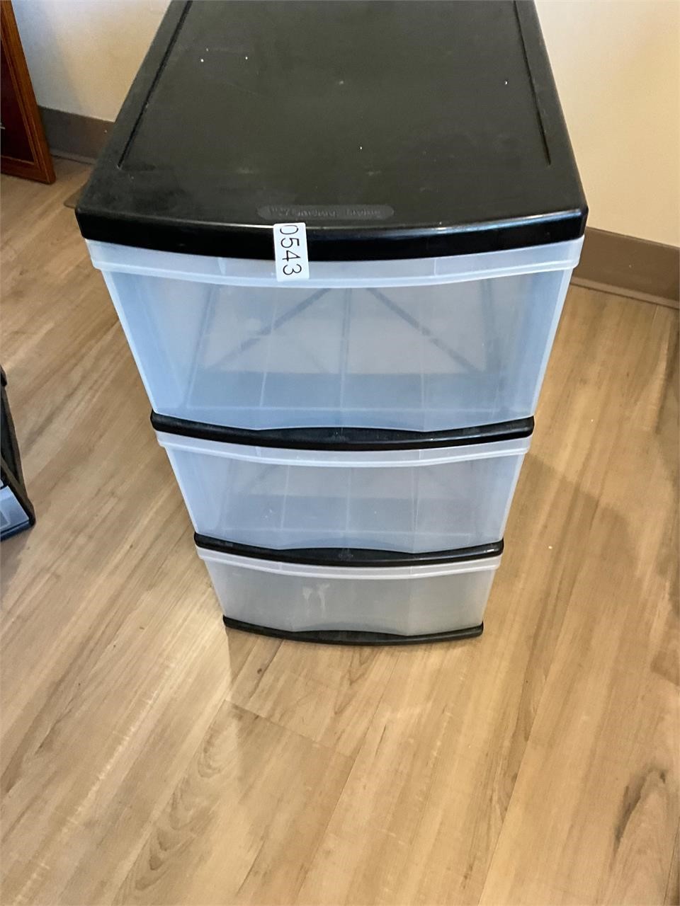 3- tray  plastic divider storage bin