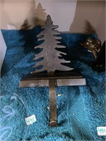 cast iron Christmas tree coat/stocking hanger