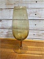 AMBER TALL WINE GLASS