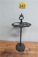 Antique Victorian Cast Iron Ashtray Stand 28"T