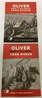 2 Brochures-Oliver Corn Picker Model 2 & 5