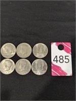 Kennedy Half Dollars (2) 1971-D (2) 1972-D, (1)...