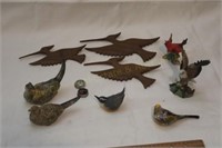 Bird Décor: (3) Wooden Wall Hanging, (1)