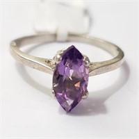 Silver Amethyst Ring