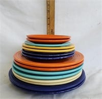 Early Fiestaware Plates Multiple Colors