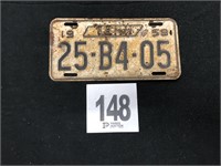 1958 Tennessee PLATE
