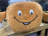 Stuffed decor pumpkin, 2 ft wide on the heavier