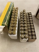 Three boxes of 22–250 ammo short one piece