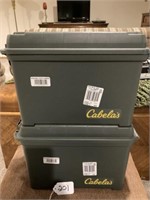 2 Cabela's Plastic Ammunition Boxes