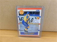 1990-91 Mats Sundin Rookie Hockey Card