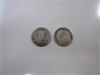 Canada 1906, 1919 2X10 cents argent .925 Georges