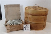Dumpling steamer basket & Asian soup spoons