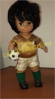 Vintage Mexican soccer doll 13 in tall (225)