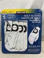 4 Pack of Right Hand Golf Gloves Size Small