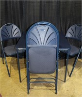 Card Table & 4 Matching Chairs (Navy Blue)