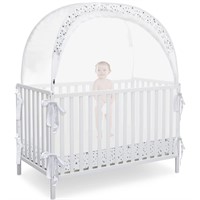 L RUNNZER Baby Pop Up Crib Tent  White+stars