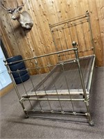 Antique iron bed frame