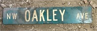 NW Oakley street sign