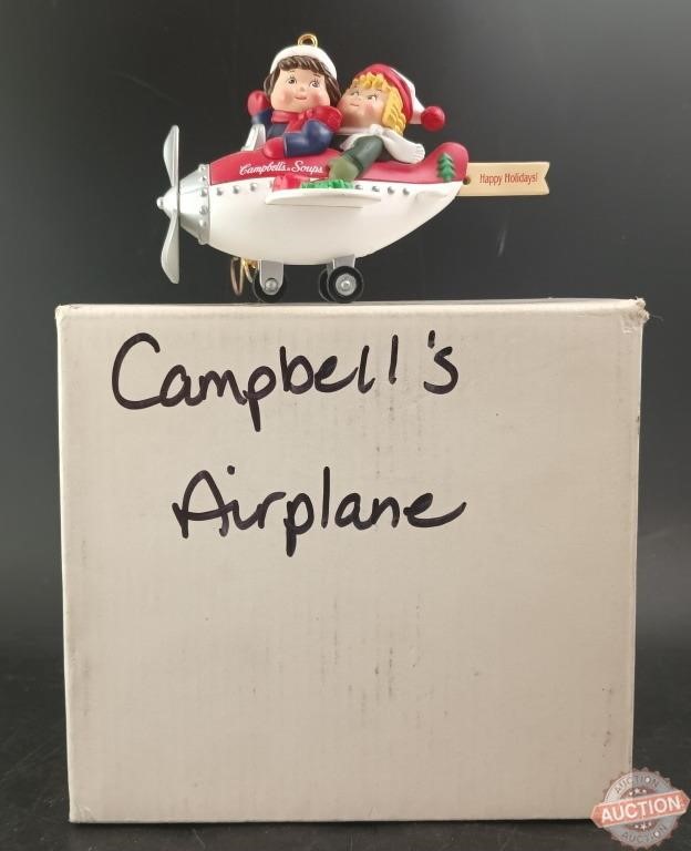 Campbells Soup Airplane Christmas Ornament c.1998