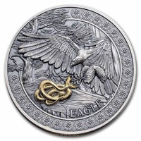 2023 Ghana 50 Gram Silver Antique Eagle