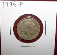 1936P Indian Head/Buffalo Nickel