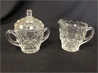 Indiana Glass Whitchall Cream & Sugar Bowl