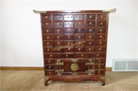 ORIENTAL STORAGE STAND W/ SMALL, MED, LG DRAWERS