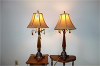 PAIR OF MATCHING DECORATIVE LAMPS - COMPOSITE