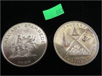 1966 Calgary Stampede & 1967 Calgary Cen. Coins