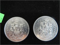 2 - 1985 50 cent coins