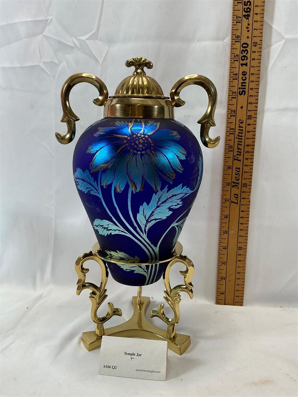 Fenton Handpainted Temple Jar