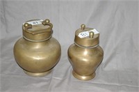 2 pcs Brass Urns With Lids