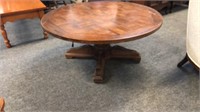 Round dinette table that lowers to make a coffee