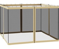 10x10 Canopy Replacement Mesh - Beige