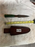 Beautiful Damascus blade knife &  sheath 760