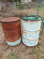2 metal 55 gallon drums
